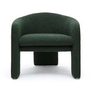 TOV Furniture Marla Boucle Accent Chair - Sculptural Design with Durable Upholstery for Modern Living Spaces Forest Green TOV-S69288