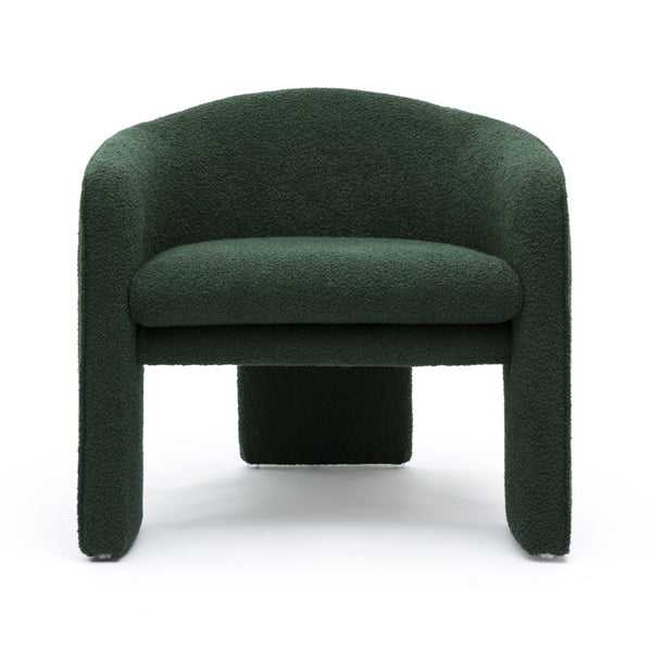 TOV Furniture Marla Boucle Accent Chair - Sculptural Design with Durable Upholstery for Modern Living Spaces Forest Green TOV-S69288