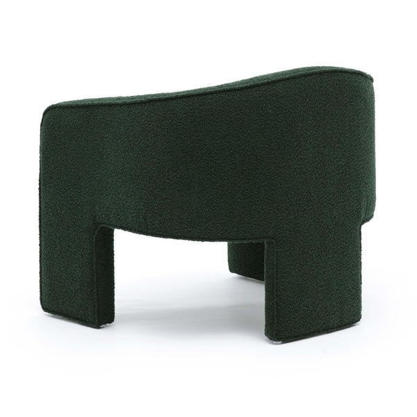TOV Furniture Marla Boucle Accent Chair - Sculptural Design with Durable Upholstery for Modern Living Spaces Forest Green TOV-S69288
