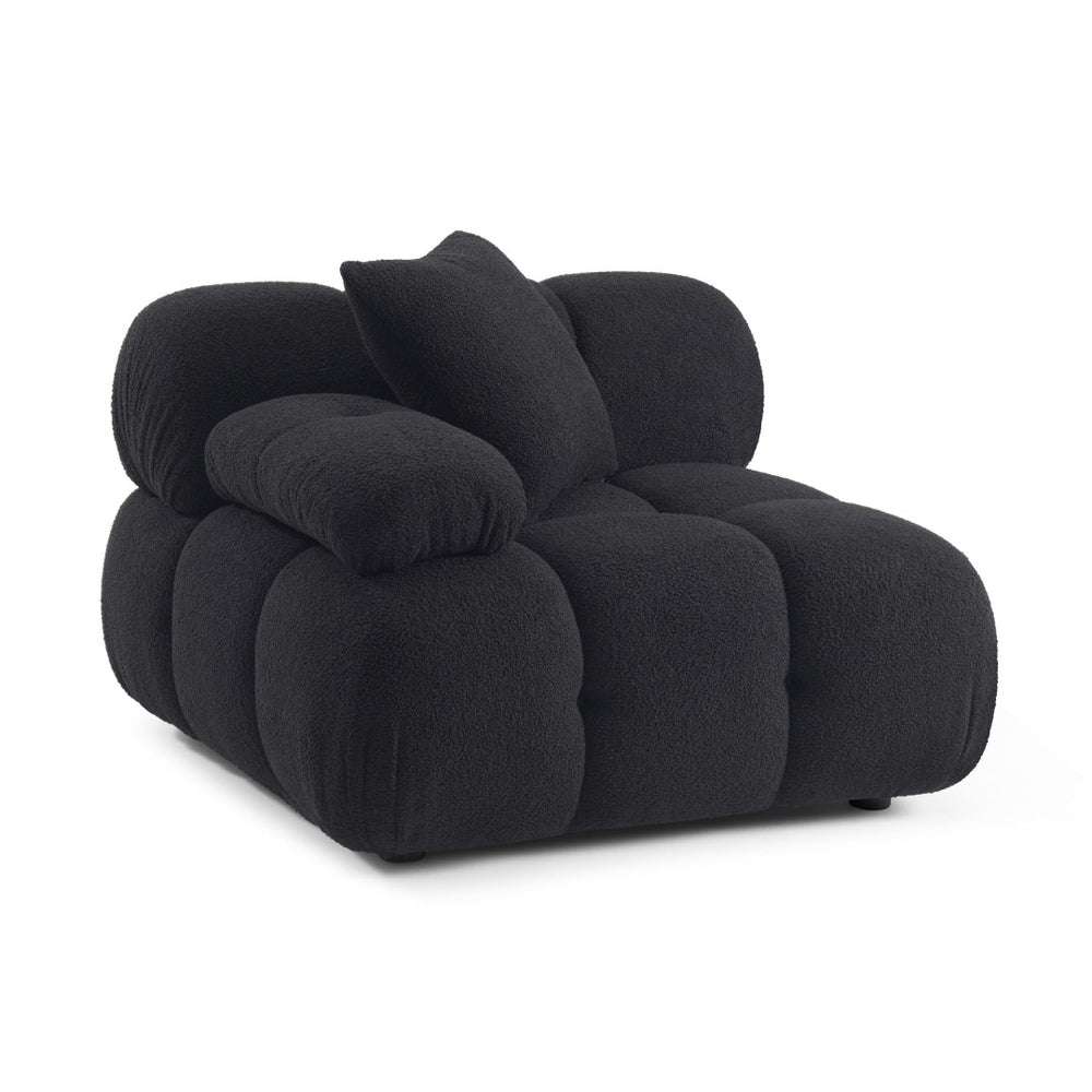 TOV Furniture Calliope Vegan Shearling Modular Corner Chair – Luxurious, Customizable Comfort for Modern Spaces TOV-S69301