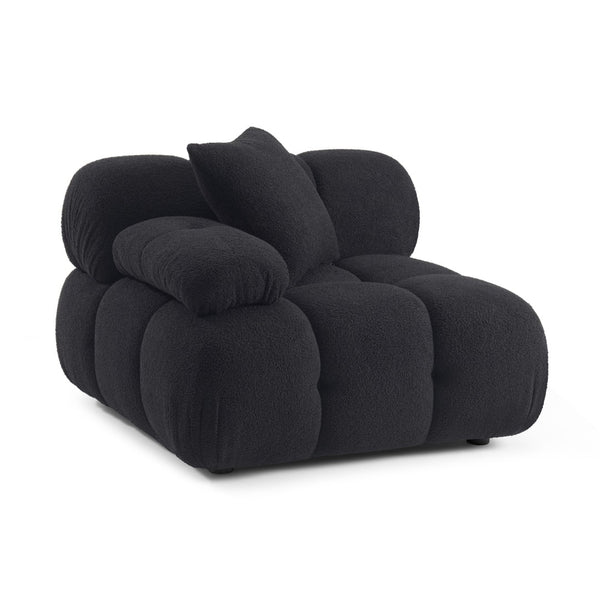 TOV Furniture Calliope Vegan Shearling Modular Corner Chair – Luxurious, Customizable Comfort for Modern Spaces TOV-S69301