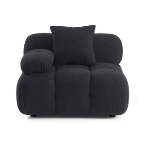 TOV Furniture Calliope Vegan Shearling Modular Corner Chair – Luxurious, Customizable Comfort for Modern Spaces TOV-S69301