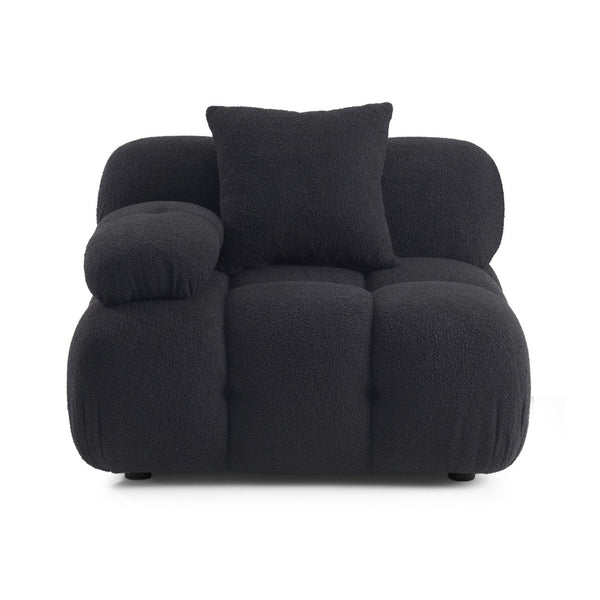 TOV Furniture Calliope Vegan Shearling Modular Corner Chair – Luxurious, Customizable Comfort for Modern Spaces TOV-S69301