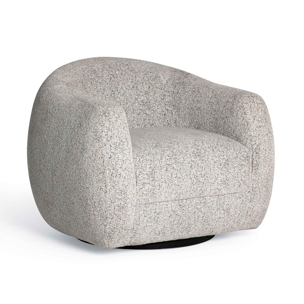 TOV Furniture Judy Black and White Swivel Chair - Elegant Art Deco Design with Plush Comfort and Easy-Clean Fabric TOV-S69355