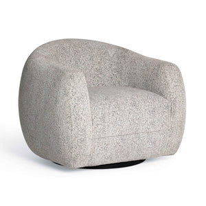TOV Furniture Judy Black and White Swivel Chair - Elegant Art Deco Design with Plush Comfort and Easy-Clean Fabric TOV-S69355