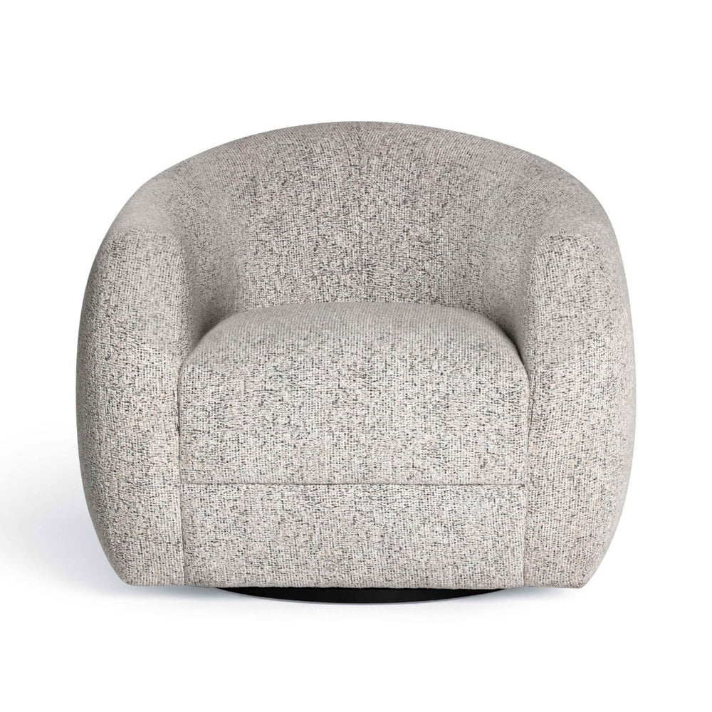 TOV Furniture Judy Black and White Swivel Chair - Elegant Art Deco Design with Plush Comfort and Easy-Clean Fabric TOV-S69355