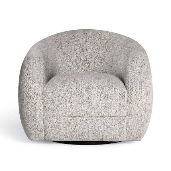 TOV Furniture Judy Black and White Swivel Chair - Elegant Art Deco Design with Plush Comfort and Easy-Clean Fabric TOV-S69355