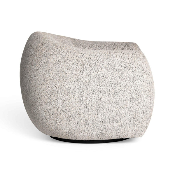 TOV Furniture Judy Black and White Swivel Chair - Elegant Art Deco Design with Plush Comfort and Easy-Clean Fabric TOV-S69355