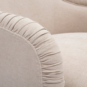 TOV Furniture Pamela Tan Chenille Tassel Lounge Chair - Elegant Comfort for Living Rooms & Boutique Spaces, Easy-Clean! TOV-S69394