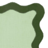 Scalloped Edge Olive Green Linen Napkin - Set of 4 TOV-T18611 TOV Furniture