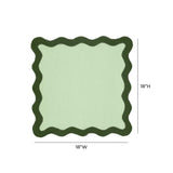 Scalloped Edge Olive Green Linen Napkin - Set of 4 TOV-T18611 TOV Furniture