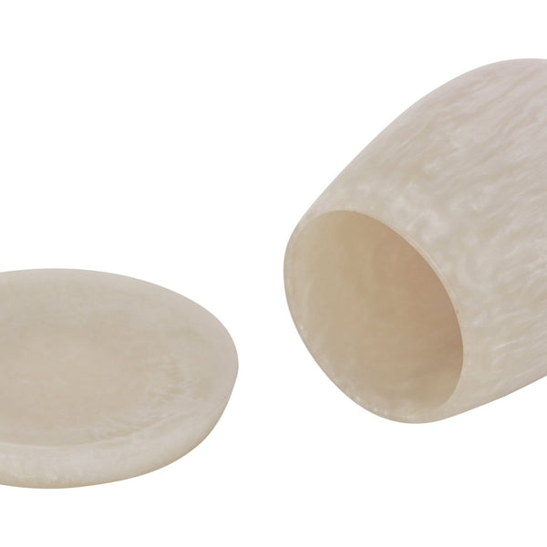 TOV Furniture Rounded Swirl Resin Kiddush Cup – Handcrafted Elegance for Your Shabbat Table Blessings and More! Tan TOV-T18614