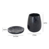 Rounded Black Swirl Resin Kiddush Cup TOV-T18616 TOV Furniture