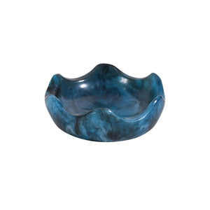 TOV Furniture Platform Swirl Resin Kiddush Cup - Handcrafted Modern Ritual Piece for Stylish Shabbat Celebrations Blue TOV-T18618
