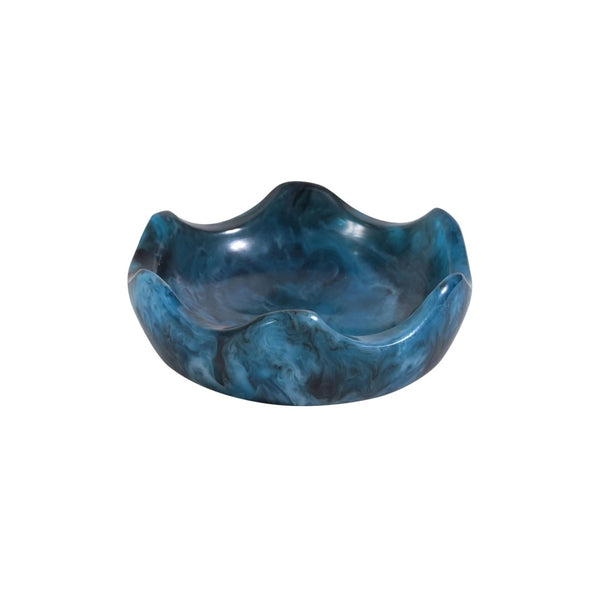 TOV Furniture Platform Swirl Resin Kiddush Cup - Handcrafted Modern Ritual Piece for Stylish Shabbat Celebrations Blue TOV-T18618