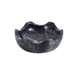 TOV Furniture Platform Swirl Resin Kiddush Cup - Handcrafted Modern Ritual Piece for Stylish Shabbat Celebrations Black TOV-T18619