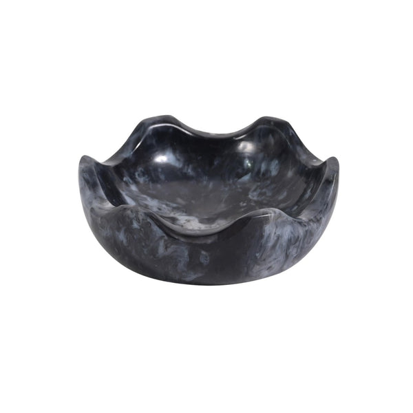 TOV Furniture Platform Swirl Resin Kiddush Cup - Handcrafted Modern Ritual Piece for Stylish Shabbat Celebrations Black TOV-T18619