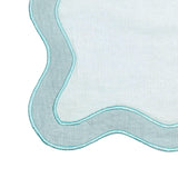 TOV Sea Blue Wavy Challah Cover TOV-T18650 TOV Furniture