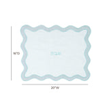 TOV Sea Blue Wavy Challah Cover TOV-T18650 TOV Furniture