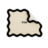 TOV Cream & Black Wavy Challah Cover TOV-T18651 TOV Furniture