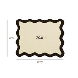 TOV Cream & Black Wavy Challah Cover TOV-T18651 TOV Furniture