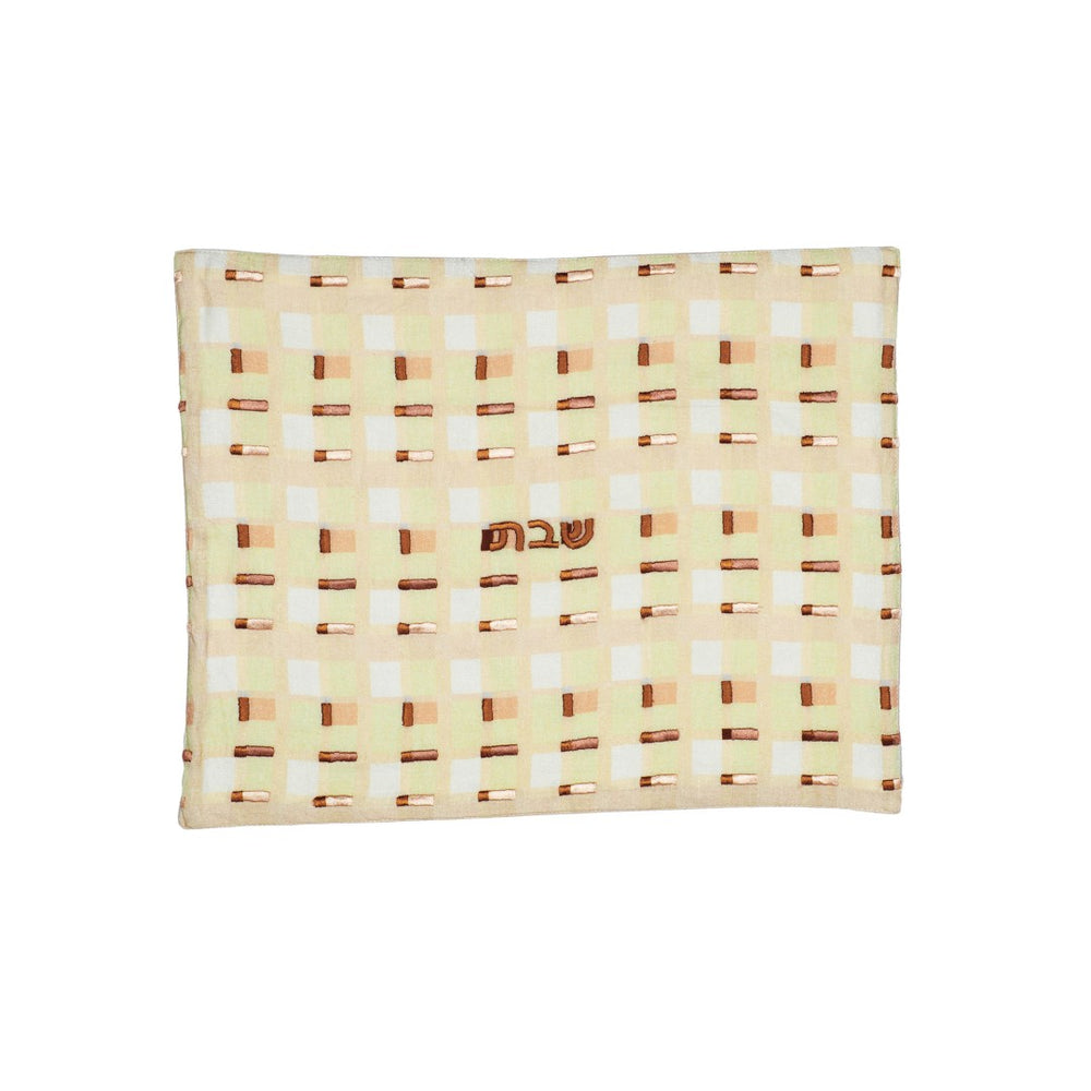 TOV Furniture TOV Contemporary Shabbat Challah Cover – Stylish Linen-Cotton Design with Wipeable Vegan Leather Backing TOV-T18653