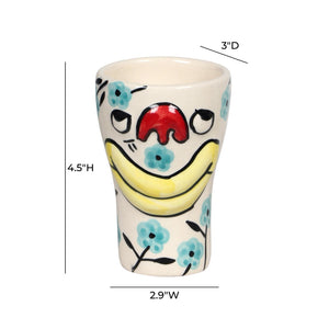 TOV Furniture Velma Daydreamer Ceramic Glasses Set of 4 - Whimsical Hand-Painted Cups for Fun Gatherings & Gifts TOV-T18762