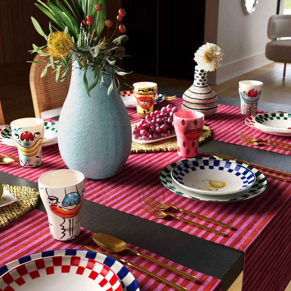 TOV Furniture Velma Bashful Ceramic Glasses Set of 4 - Hand-Painted Whimsical Drinkware for Gifting & Entertaining TOV-T18764