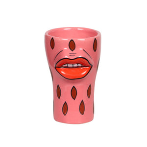 TOV Furniture Velma Playful Hand-Painted Ceramic Glasses Set of 4 – Unique Drinkware for Fun Gatherings & Gifts TOV-T18765