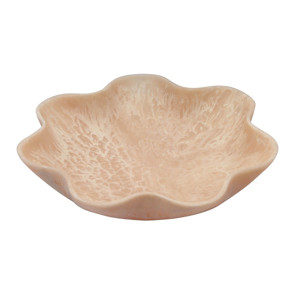 TOV Furniture Mera Grapefruit Pink Resin Star Tray - Handmade Accent for Tabletop, Catchall, or Serving Needs TOV-T18873