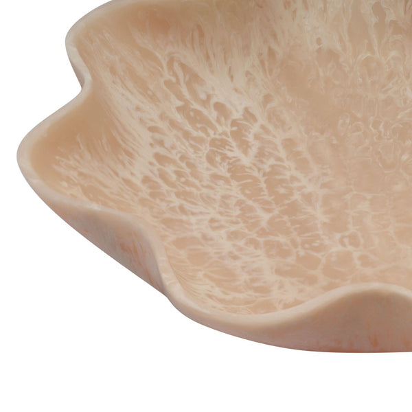 TOV Furniture Mera Grapefruit Pink Resin Star Tray - Handmade Accent for Tabletop, Catchall, or Serving Needs TOV-T18873