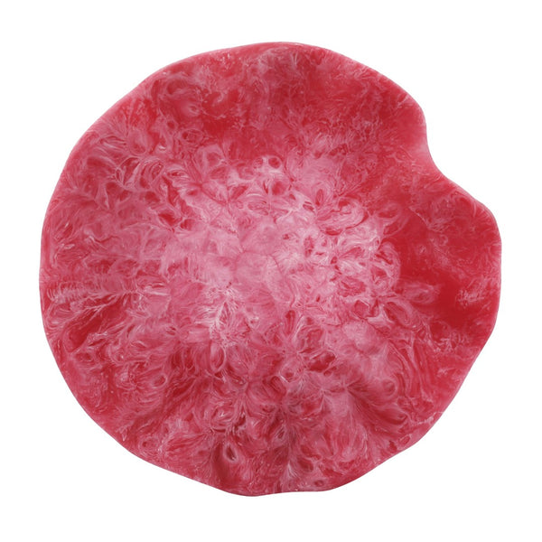 TOV Furniture Mera Resin Petal Tray - Unique Sculptural Accent for Serving, Organizing, or Home Decor Styling Red TOV-T18874