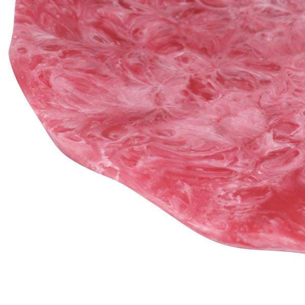 TOV Furniture Mera Resin Petal Tray - Unique Sculptural Accent for Serving, Organizing, or Home Decor Styling Red TOV-T18874