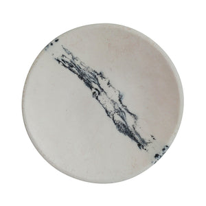 TOV Furniture Ikani Sculptural Black & White Resin Serving Plate – Handmade Marble-Like Centerpiece for Dining TOV-T18881