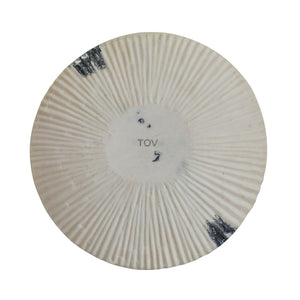 TOV Furniture Ikani Sculptural Black & White Resin Serving Plate – Handmade Marble-Like Centerpiece for Dining TOV-T18881
