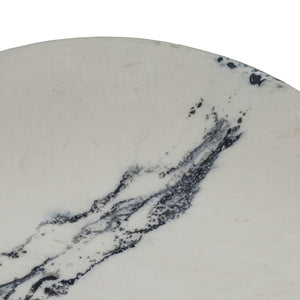TOV Furniture Ikani Sculptural Black & White Resin Serving Plate – Handmade Marble-Like Centerpiece for Dining TOV-T18881