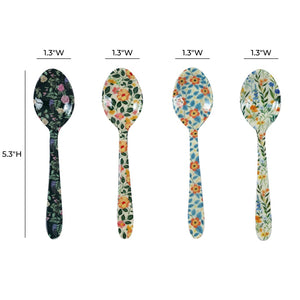 TOV Furniture Planted Artisan Tea Spoons Set of 4 - Vibrant Garden Prints for Stylish Dining & Gifting Delight TOV-T18885