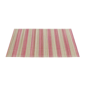 TOV Furniture Jora Coastal-Inspired Bamboo Placemat Set - 4 Hand-Bound Textured Table Protectors for Dining Pink TOV-T18928