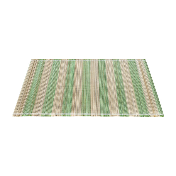 TOV Furniture Jora Coastal-Inspired Bamboo Placemat Set - 4 Hand-Bound Textured Table Protectors for Dining Green TOV-T18929