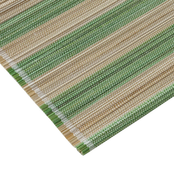 TOV Furniture Jora Coastal-Inspired Bamboo Placemat Set - 4 Hand-Bound Textured Table Protectors for Dining Green TOV-T18929