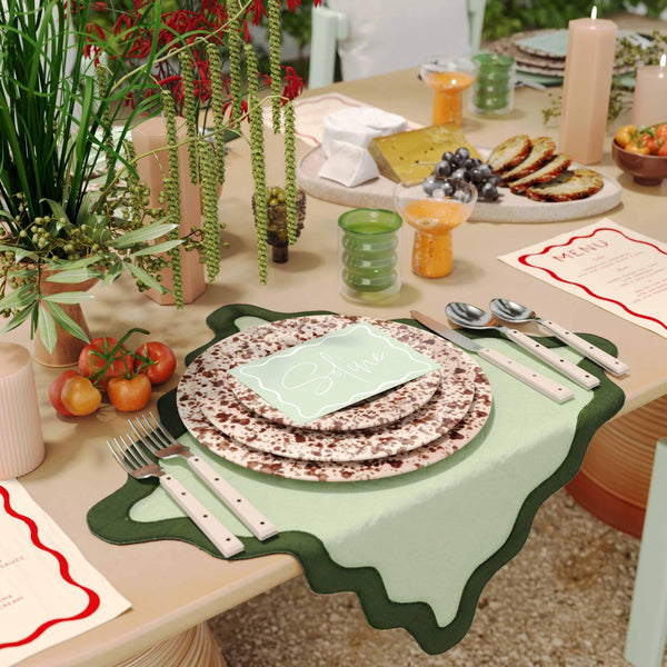 TOV Furniture Soline Stainless Steel Flatware Set - 5-Piece Service for 1, Modern Design, Dishwasher Safe, Durable Cream TOV-T54288