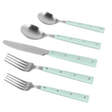 Soline Mint and Stainless Steel Flatware - Set of 5 Pieces - Service for 1 TOV-T54289 TOV Furniture
