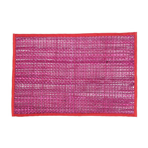 TOV Furniture Peele Seagrass Placemat Set – Handcrafted, Colorful and Durable Table Protectors for Every Occasion Pink TOV-T54305