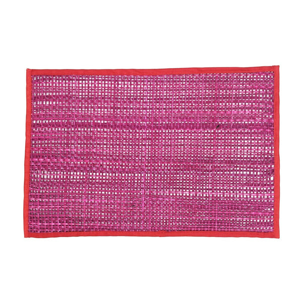 TOV Furniture Peele Seagrass Placemat Set – Handcrafted, Colorful and Durable Table Protectors for Every Occasion Pink TOV-T54305