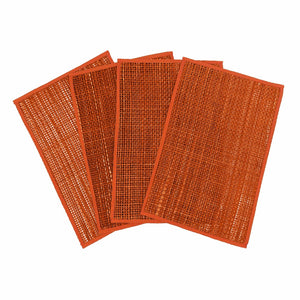 TOV Furniture Peele Seagrass Placemat Set – Handcrafted, Colorful and Durable Table Protectors for Every Occasion Terracotta TOV-T54306