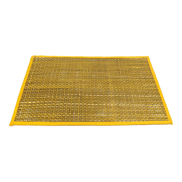 TOV Furniture Peele Seagrass Placemat Set – Handcrafted, Colorful and Durable Table Protectors for Every Occasion Yellow TOV-T54308