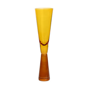 TOV Furniture Flute Champagne Glasses - Elegant Set of 4 for Celebratory Toasts and Stylish Entertaining Moments Amber TOV-T68857