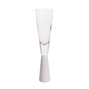 TOV Furniture Flute Champagne Glasses - Elegant Set of 4 for Celebratory Toasts and Stylish Entertaining Moments White TOV-T68859