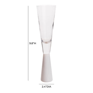 TOV Furniture Flute Champagne Glasses - Elegant Set of 4 for Celebratory Toasts and Stylish Entertaining Moments White TOV-T68859