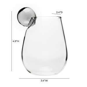 TOV Furniture Boule Water Glass Set of 4 - Modern Bubble Design for Stylish Everyday Use and Entertaining Clear TOV-T68869